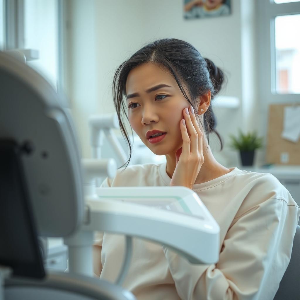 It Seems Like Gum Bone Remains After Extraction. Gums Are Pointy